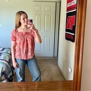 J Crew Square Neck Blouse NWT